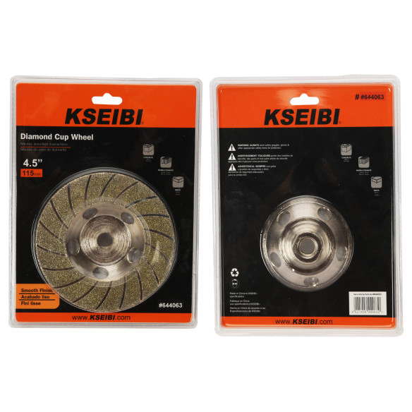 Mola a tazza diamantata con flangia 115xm14 per taglio preciso | KSEIBI