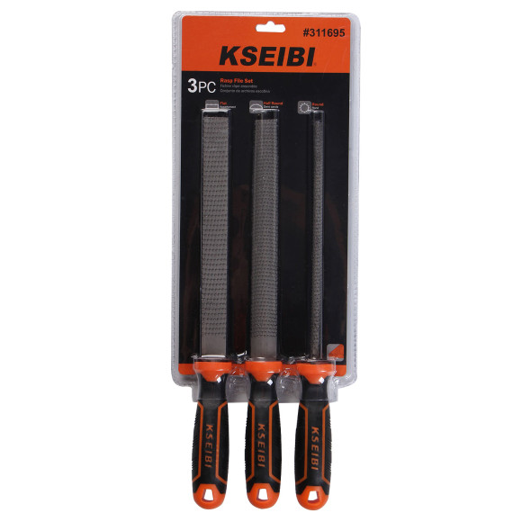 Set de fișiere rasp 3 piese 8"200mm pentru prelucrarea metalelor | KSEIBI