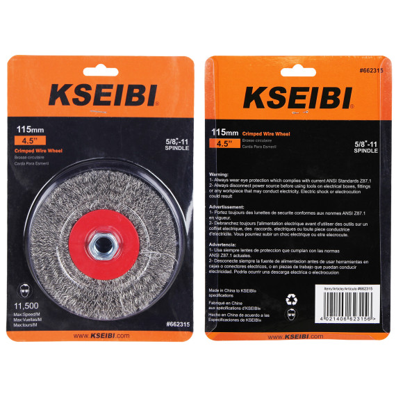 High-Quality Crimped Wire Wheel for Stainless Steel Polishing | KSEIBI