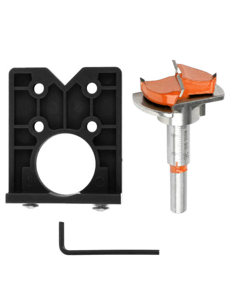 Mount Hing Installing Helper With 35mm Forstner Bit 35mm