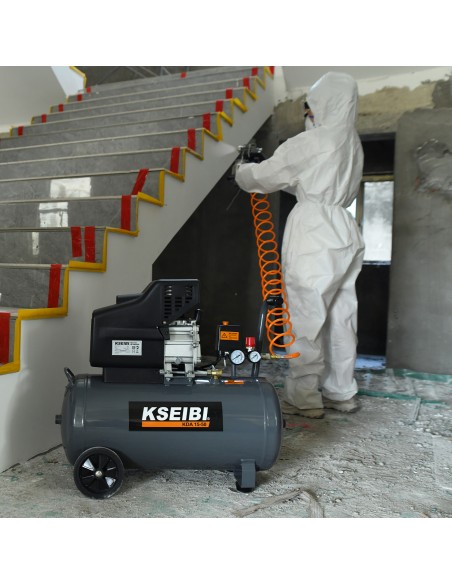 Compresor de aire KDA 15-24 24L 2HP, potente y compacto | KSEIBI