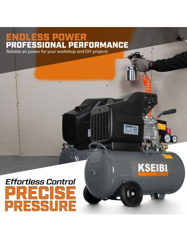 KDA 15-24 Compressore d'aria 24L 2HP, portatile e potente | KSEIBI