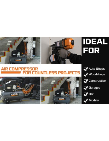 KDA 15-24 Compresseur d’air 24 L, 2 HP | KSEIBI
