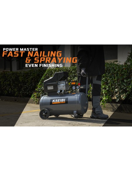 KDA 15-24 Air Compressor, 24L Tank, 2HP Portable | KSEIBI