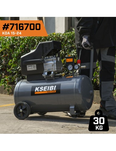 KDA 15-24 エアコンプレッサー 24L 2HP 高性能・耐久モデル | KSEIBI