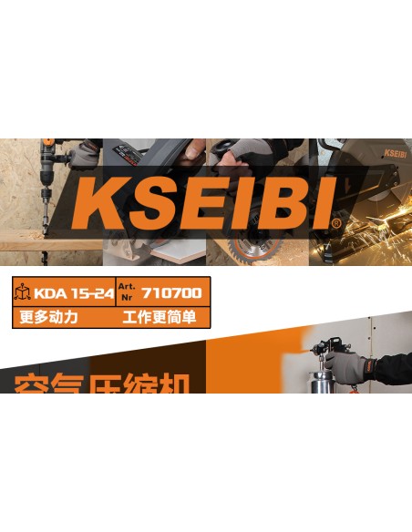 Compressor de Ar 24L 2HP KDA 15-24 – Desempenho Profissional | KSEIBI