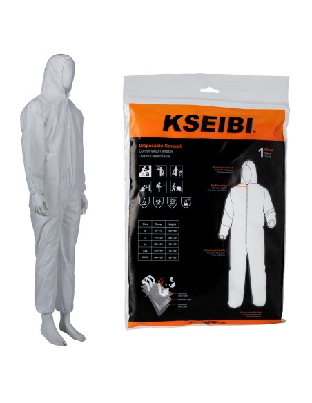 Protective Disposable Coverall Hooded Paint Suit for Safety and Comfort | KSEIBI