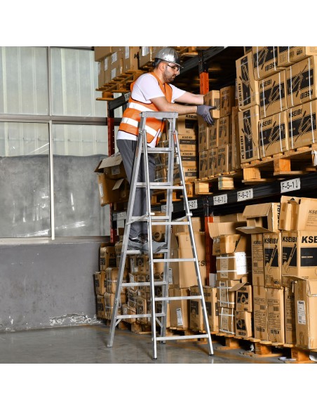 DUAL PURPOSE STEP LADDERALUMINUM