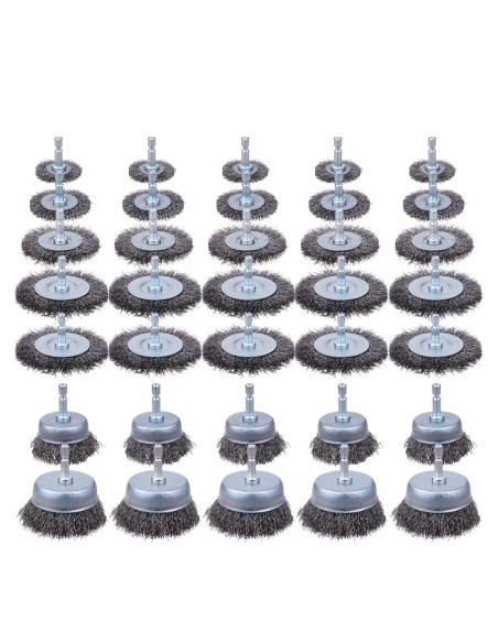 Conjunto de Escovas Curvas 40 Peças - Ideal para Metal | KSEIBI