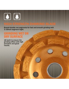 Roda de Copo de Diamante para Concreto e Granito | KSEIBI 2