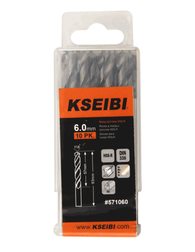 Burghie metalice HSS-R de calitate superioară | KSEIBI
