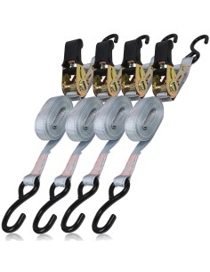 Ratchet Tie Down Set 4-Pc. 25mm X 4.5m