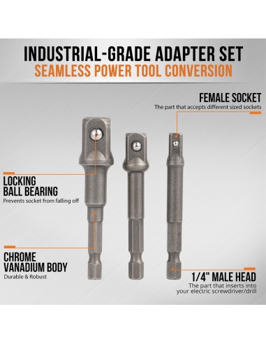 Set adaptare cheie tubulară pentru bormașină | KSEIBI