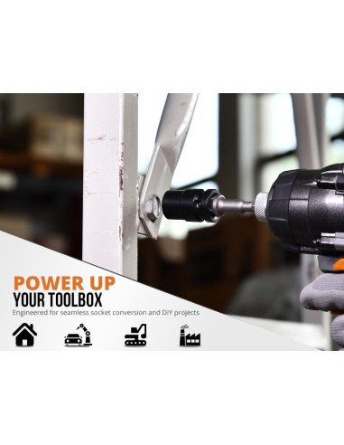 Conjunto de Adaptadores de Soquete para Furadeira - Transforme Sua Furadeira em uma Ferramenta Versátil | KSEIBI