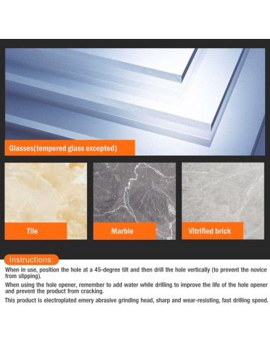 Полный набор вакуумно припаянных алмазных коронок и дисков | KSEIBI