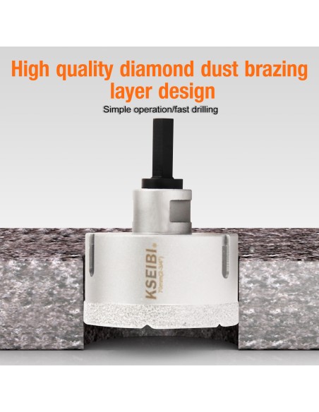 High-Quality Vacum Brazed Diamond Core and Saw Blades Set for Precision Cutting | KSEIBI