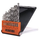 13 Pcs HSS-R Metal Drill Bit Set In Plastic Case, power tool accessories, high speed steel twist drill bit set.