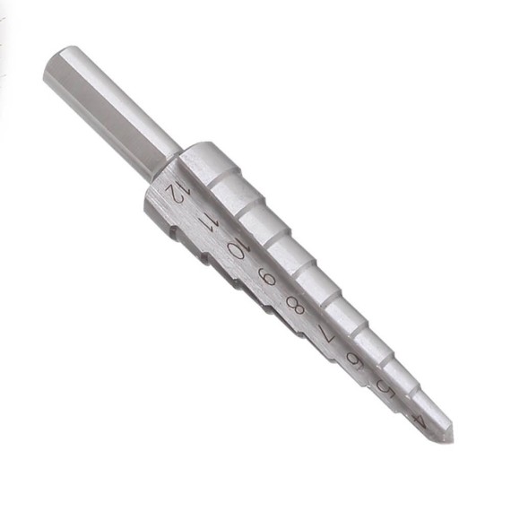 HSS Step Cone Drill Bits, power tool accessories, HSS step cone drill bits hole cutter.