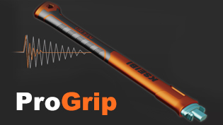 Close-up of KSEIBI ProGrip handle and packaging design